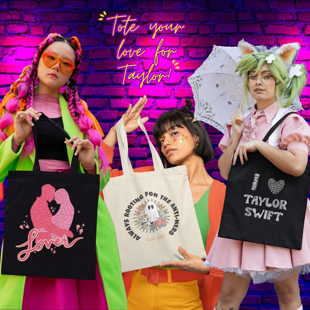 Take your Swifty concert look to the next level? Let's Talk Taylor Swift Tote Bags!