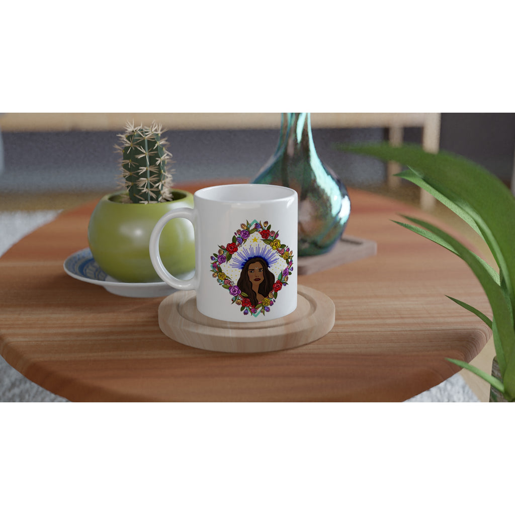 Image of Virgo Sign coffee Mug designed by AK Pattern Studio