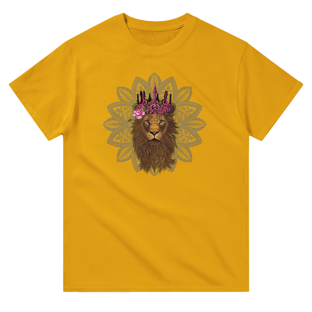 Image of Yellow Graphic Tee with Leo Sign by AK Pattern Studio 