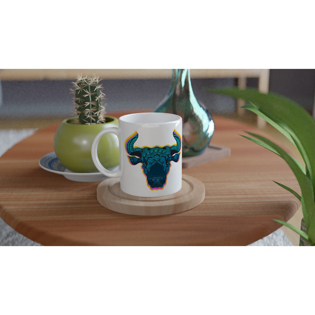 Image of Taurus Sign coffee Mug designed by AK Pattern Studio