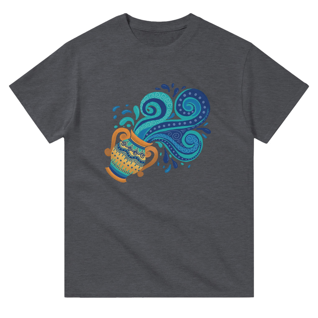 Image of Heather Graphic Tee with Aquarius Sign by AK Pattern Studio 