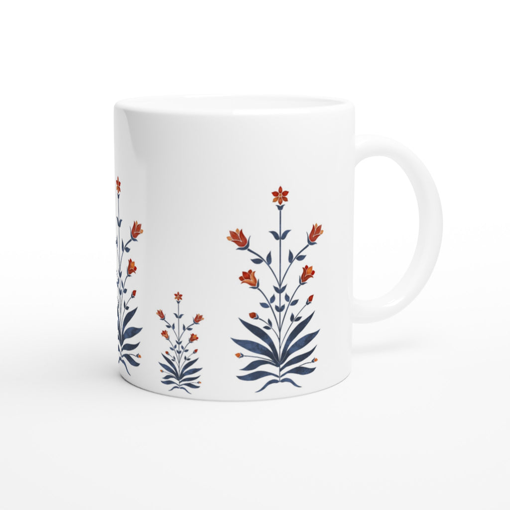 Ceramic mug with printed patterns by AK 