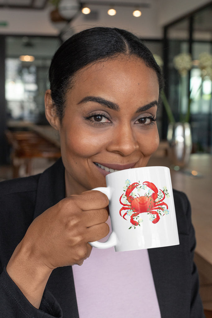 Image of Model holding cancer sign coffee cup by Ak pattern studio