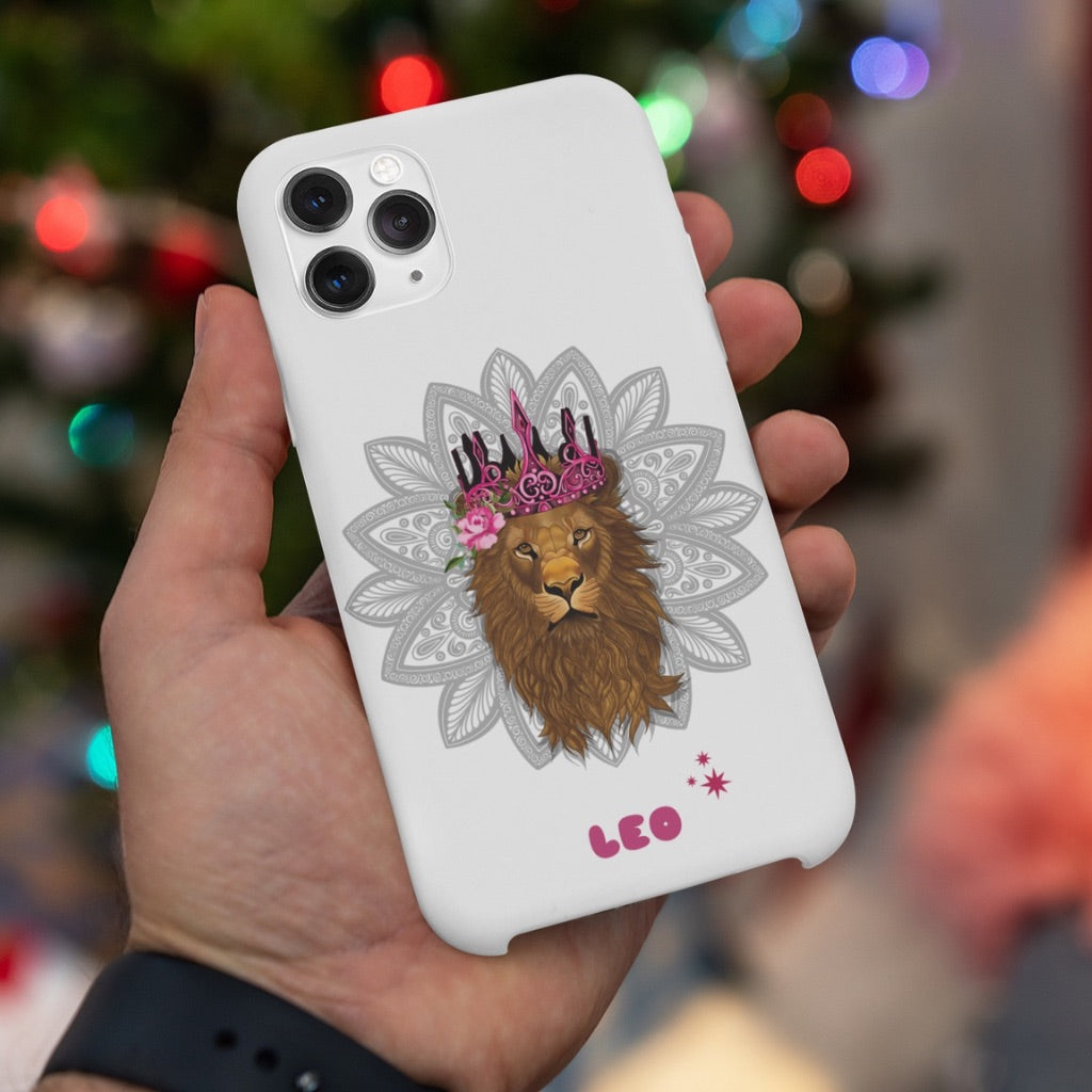 Image of Phone cover with Leo Sign Lion by Ak Pattern Studio