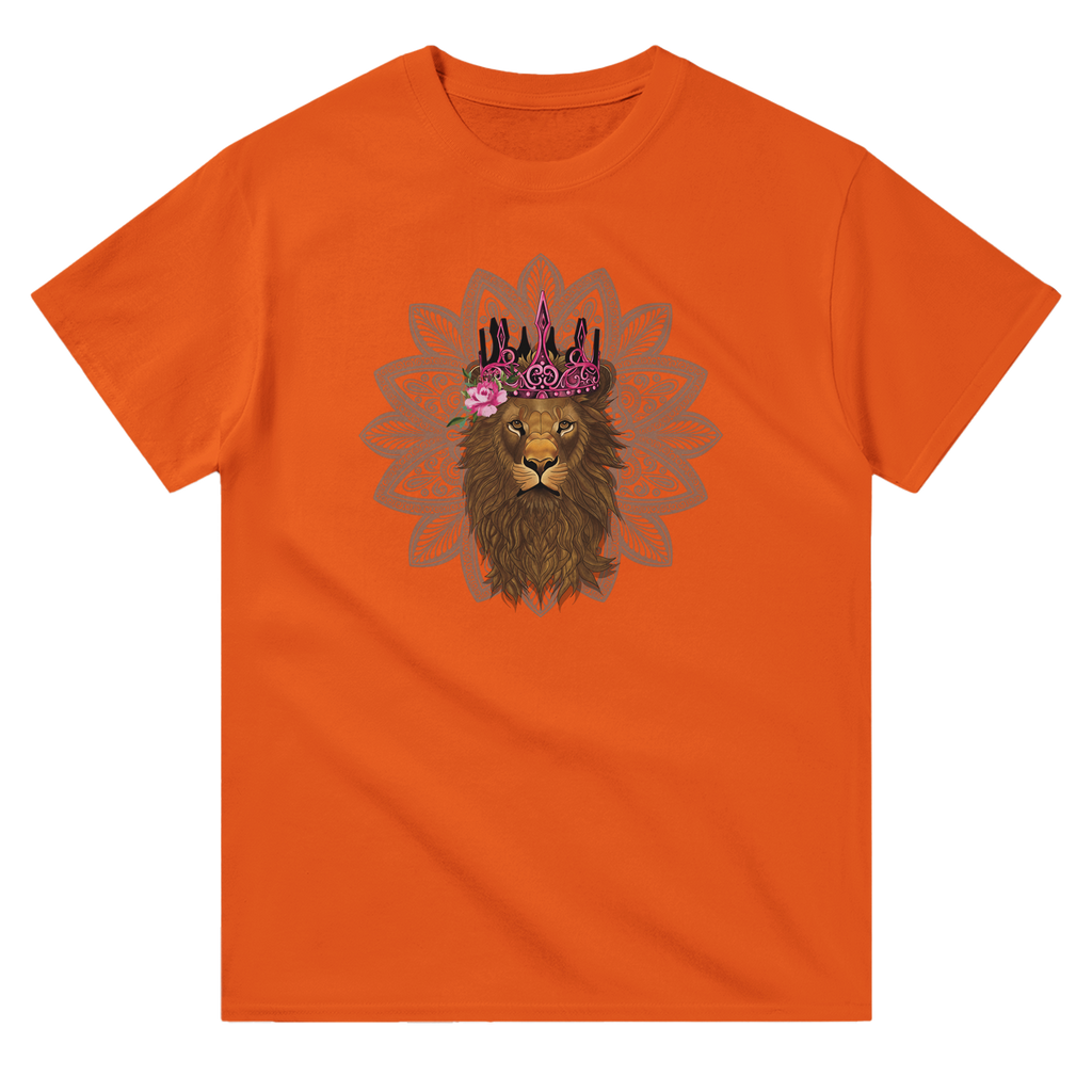 Image of Orange Graphic Tee with Leo Sign by AK Pattern Studio 