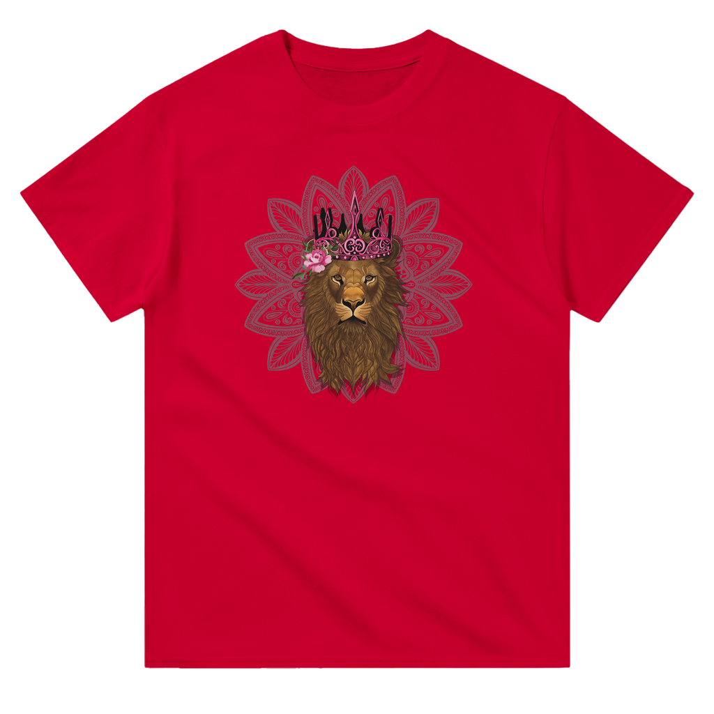 Image of Red Graphic Tee with Leo Sign by AK Pattern Studio 