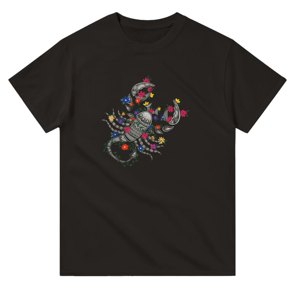 Image of Black Graphic Tee with Scorpio Sign by AK Pattern Studio 